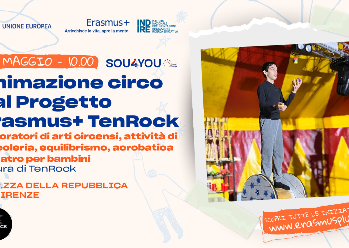 Circus art workshops for children by the Erasmus+ Project TenRock