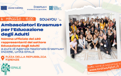 Nuovi Ambasciatori Erasmus+ nell’Educazione degli Adulti